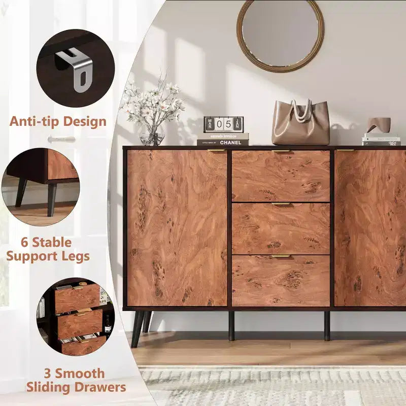 Cadre de lit plateforme rembourré avec tête de lit à oreilles, lit queen size avec lattes en bois