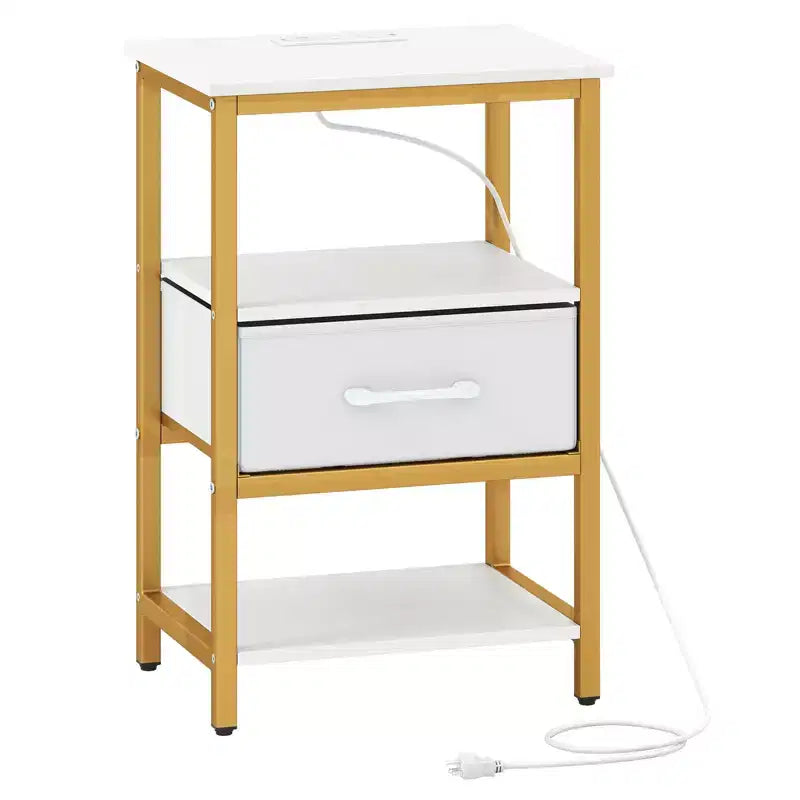 Table basse en bois avec étagère inférieure, table de salon rectangulaire avec rangement