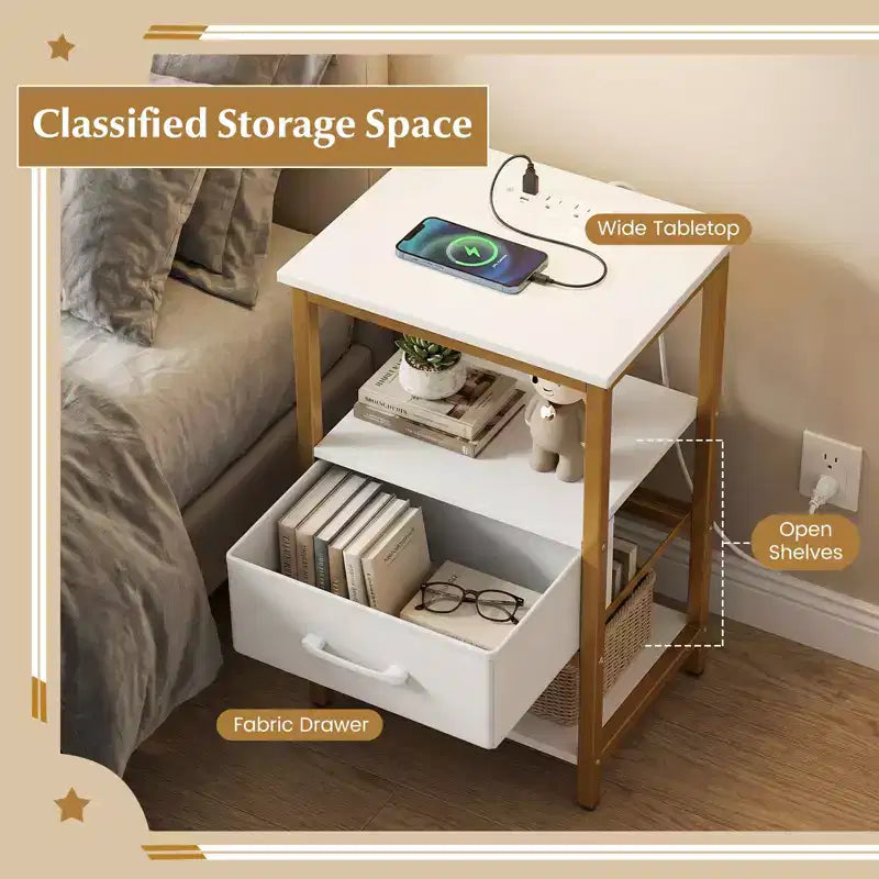 Table basse en bois avec étagère inférieure, table de salon rectangulaire avec rangement