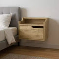 Commode à 3 tiroirs avec miroir, commode de chambre avec cadre en bois