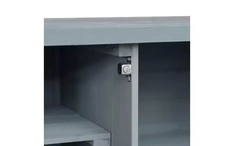 Bureau d'angle en L avec étagères de rangement, bureau informatique avec huche pour la maison ou le bureau