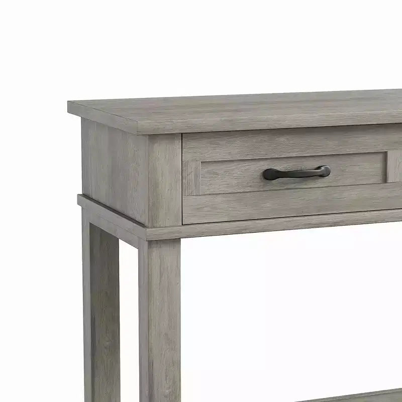 54 Farmhouse Console Table with 3 Drawers & Shelves  Entryway, Sofa, Living Room Storage Table