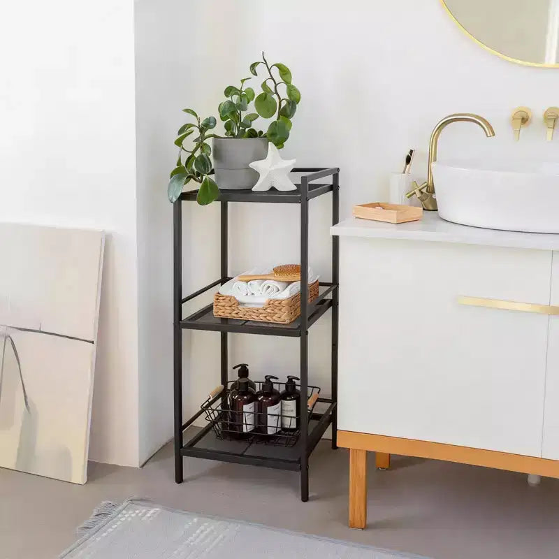 3/4-Tier Freestanding Ladder Shelf Organizer — Metal Storage Rack for Any Room