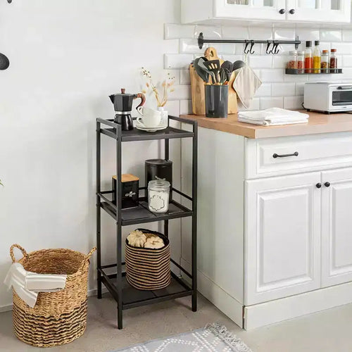 3/4-Tier Storage Rack Freestanding Ladder Shelf Organizer, Display Shelving Unit for Bathroom, Living Room, Bedroom, Office