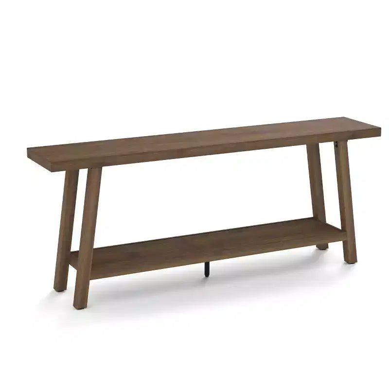 Extra Long Console Table for Living Room - Modern Brown Entryway Sofa Table - Sleek Rectangular Accent Furniture - Sturdy Design - 70.87 Inches