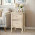 2-Drawer Nightstand in Rubber Ash Wood — 15.7"x11.8"x23.6"