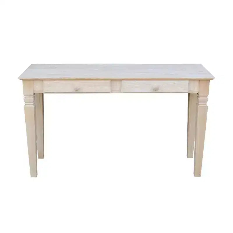 Console avec 2 tiroirs, en bois massif non traité, pour salon, chambre ou entrée