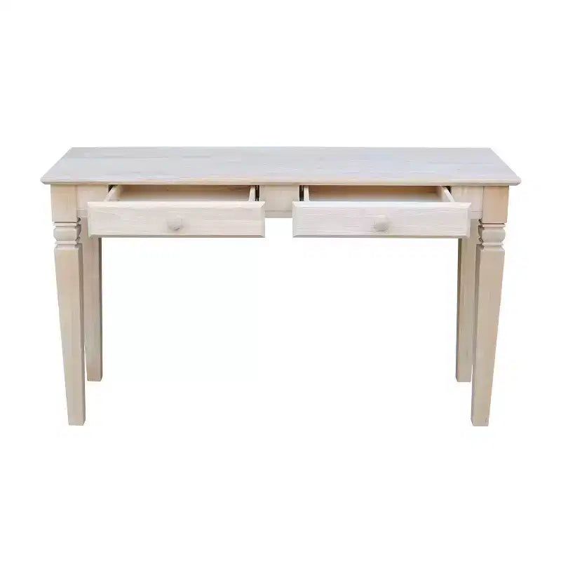 Console avec 2 tiroirs, en bois massif non traité, pour salon, chambre ou entrée