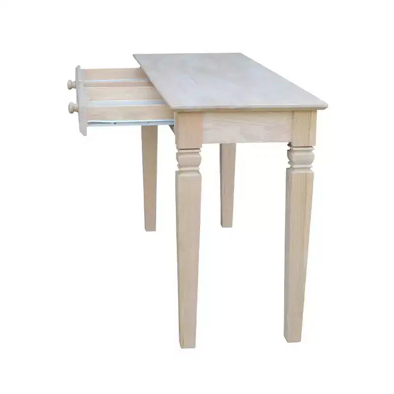Console avec 2 tiroirs, en bois massif non traité, pour salon, chambre ou entrée