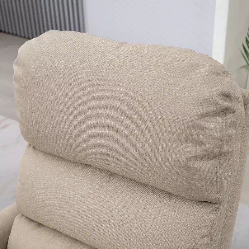 Fauteuil inclinable releveur électrique pour personnes âgées avec télécommande, revêtement en tissu lin