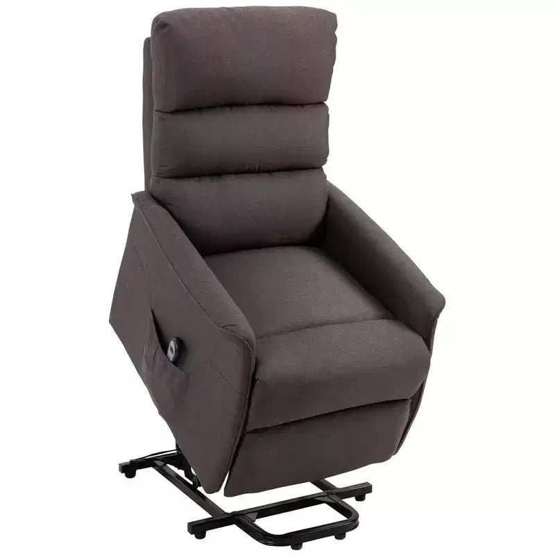 Fauteuil inclinable releveur électrique pour personnes âgées avec télécommande, revêtement en tissu lin