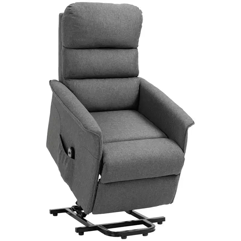 Fauteuil inclinable releveur électrique pour personnes âgées avec télécommande, revêtement en tissu lin