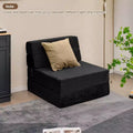 Tri-Fold Convertible Sleeper Chair — Sofa, Lounger & Floor Mattress, Black/Grey/Coffee