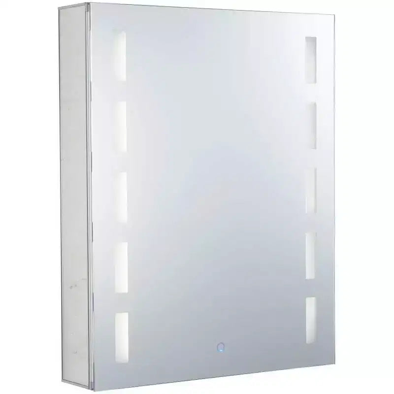 Aluminum Bathroom Medicine Cabinet with LED Light — Recessed or Surface Mount, Mirrored