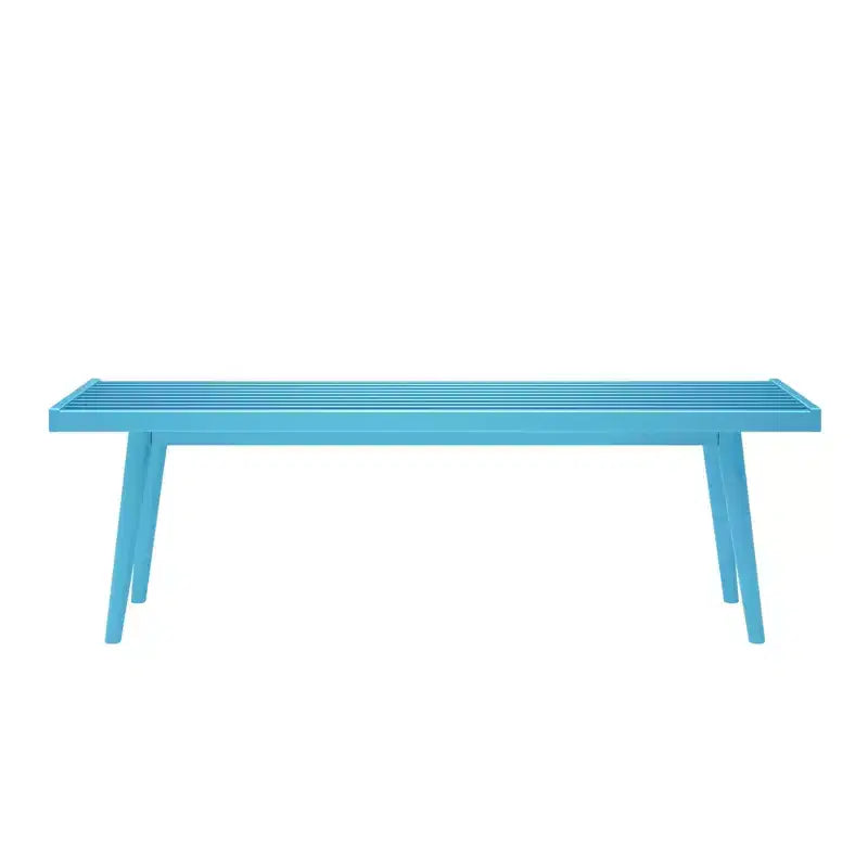 Mid-Century Solid Wood Entryway Bench