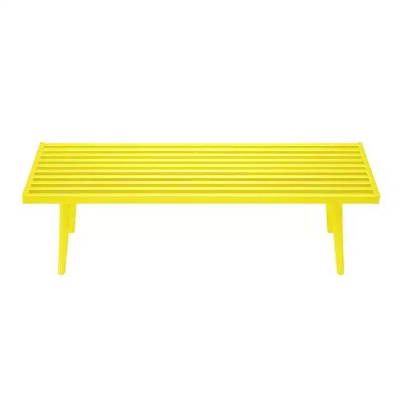 Mid-Century Solid Wood Entryway Bench
