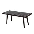 Mid-Century Solid Wood Entryway Bench